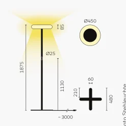Online Oto-10 LED Stehleuchte, mit Dimmer Stehleuchten|Objektbeleuchtung