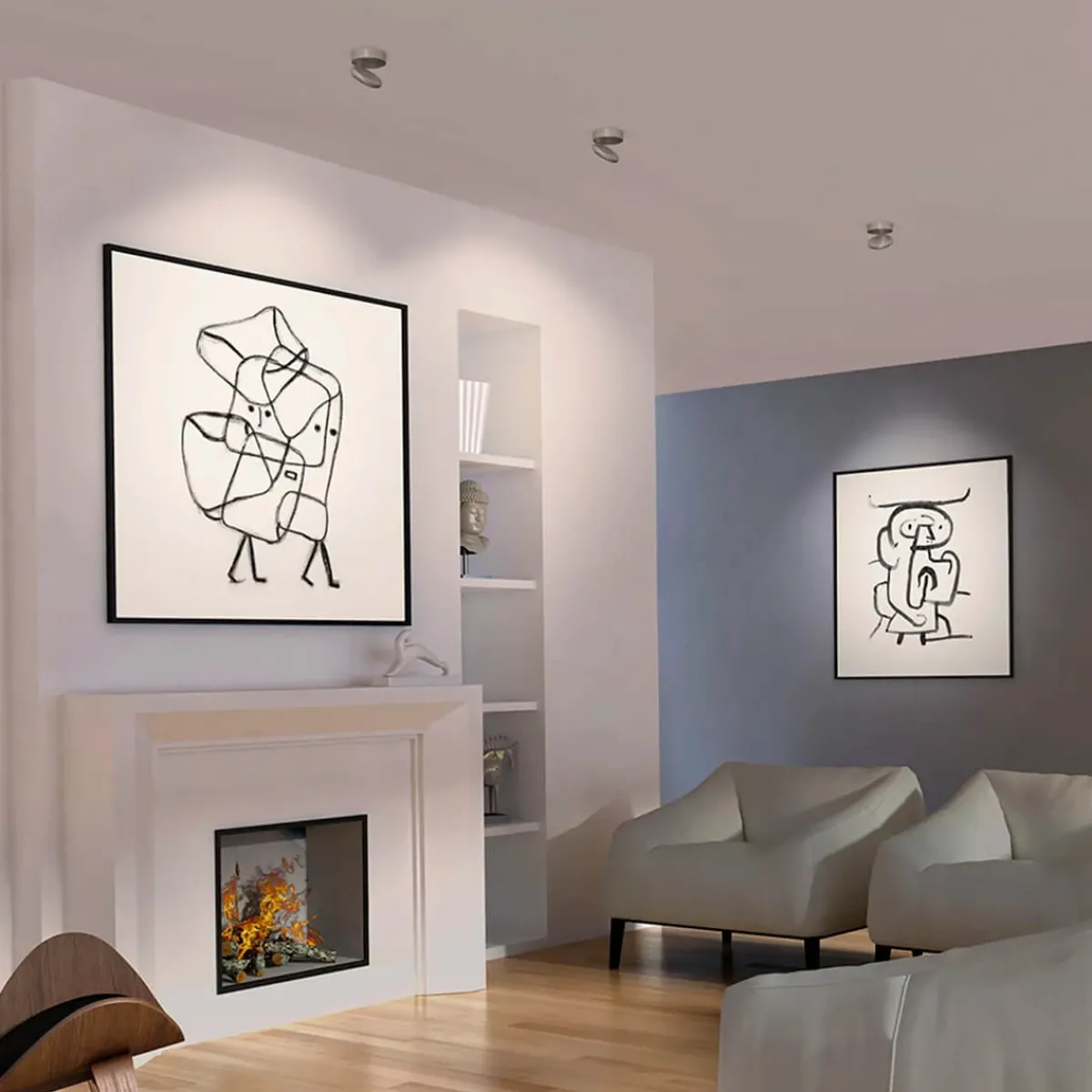 New Blop 3D AC C W LED Wand- / Deckenleuchte Shopbeleuchtung|Museen/Showrooms