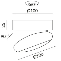 New Blop 3D AC C W LED Wand- / Deckenleuchte Shopbeleuchtung|Museen/Showrooms
