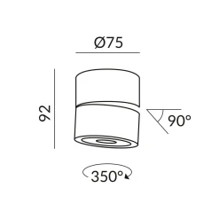 New Vito Spot 50° LV C LED Deckenaufbaustrahler Hotellerie|Strahler