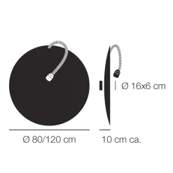 Online Luna Piena 80 / 120 LED Wand- / Deckenleuchte Wandleuchten|Deckenleuchten