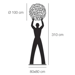 Hot Uomo della Luce XXL Outdoor Stehleuchte Gartenmöbel|Lichtmöbel