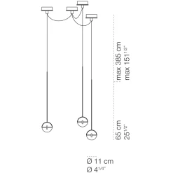Clearance Convivio new LED Sopratavolo Tre Pendelleuchten