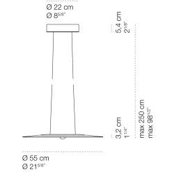Hot Passepartout55 sopratavolo LED Pendelleuchte Pendelleuchten