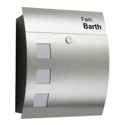 Discount 46/G Briefkasten mit Fenster und Gravur Briefkästen & Paketboxen|Hausnummern & Briefkästen