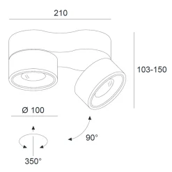 Sale Clippo Duo LED Wand- / Deckenstrahler Museen/Showrooms|Wandleuchten