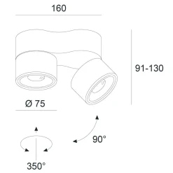Best Clippo S Duo LED Wand- / Deckenstrahler Shopbeleuchtung|Museen/Showrooms
