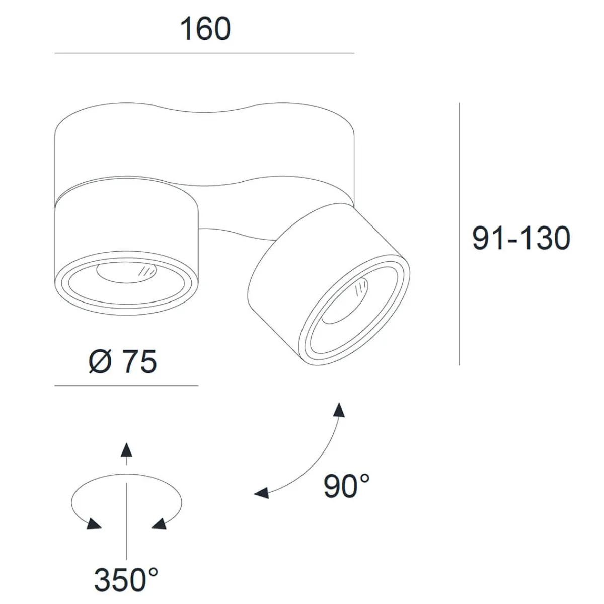 Best Clippo S Duo LED Wand- / Deckenstrahler Shopbeleuchtung|Museen/Showrooms