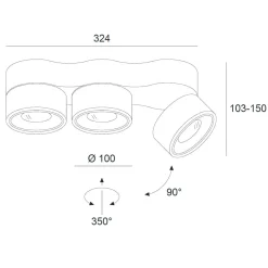 Best Clippo Trio LED Wand- / Deckenstrahler Shopbeleuchtung|Museen/Showrooms