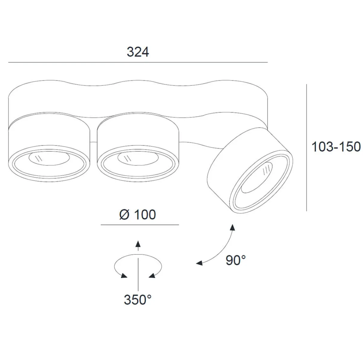 Best Clippo Trio LED Wand- / Deckenstrahler Shopbeleuchtung|Museen/Showrooms