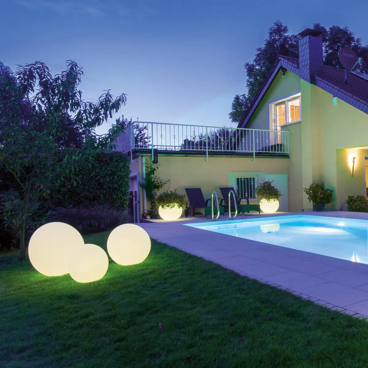 Online Snowball RGB-LED Akku- / Kugelleuchte Terrassen|Dekorative Leuchten