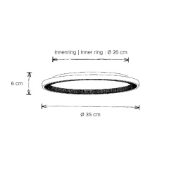 Hot Loud LED Wand- / Deckenleuchte, Ø: 35 cm, mit Casambi-Modul Wandleuchten|Deckenleuchten