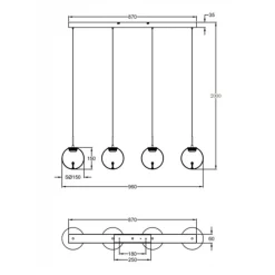 Clearance Ariel LED Balken-Pendelleuchte Essbereiche|Pendelleuchten