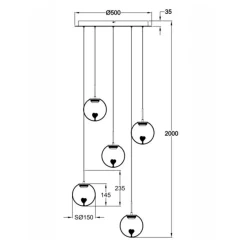 Hot Ariel LED Pendelleuchte Essbereiche|Pendelleuchten