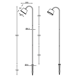 Armanda LED Akkuleuchten-Set mit Erdspieß Terrassen|Grünflächen