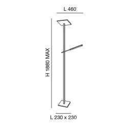 Discount Ideal LED Stehleuchte mit Lesearm Wohnzimmer|Stehleuchten