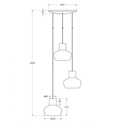 Best Kino LED Pendelleuchte, 3-flg., mit Rondell Essbereiche|Pendelleuchten