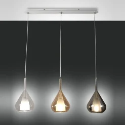 Lila Pendelleuchte, 3-flg. Pendelleuchten