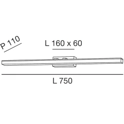 Online Nala LED Wandleuchte, Länge: 75 cm Schlafzimmer|Flur