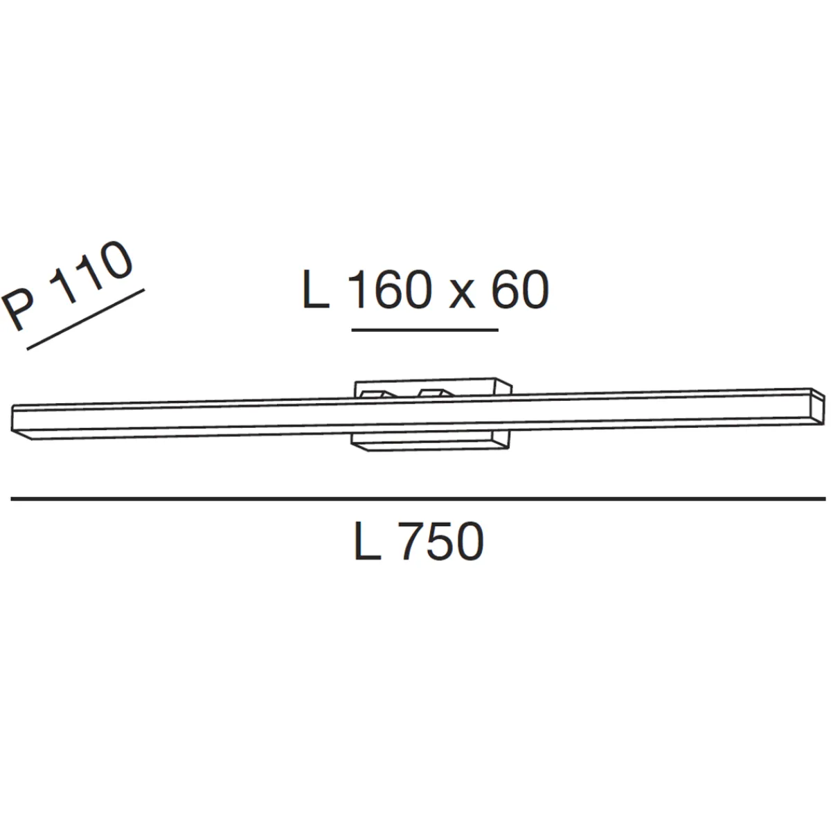 Online Nala LED Wandleuchte, Länge: 75 cm Schlafzimmer|Flur