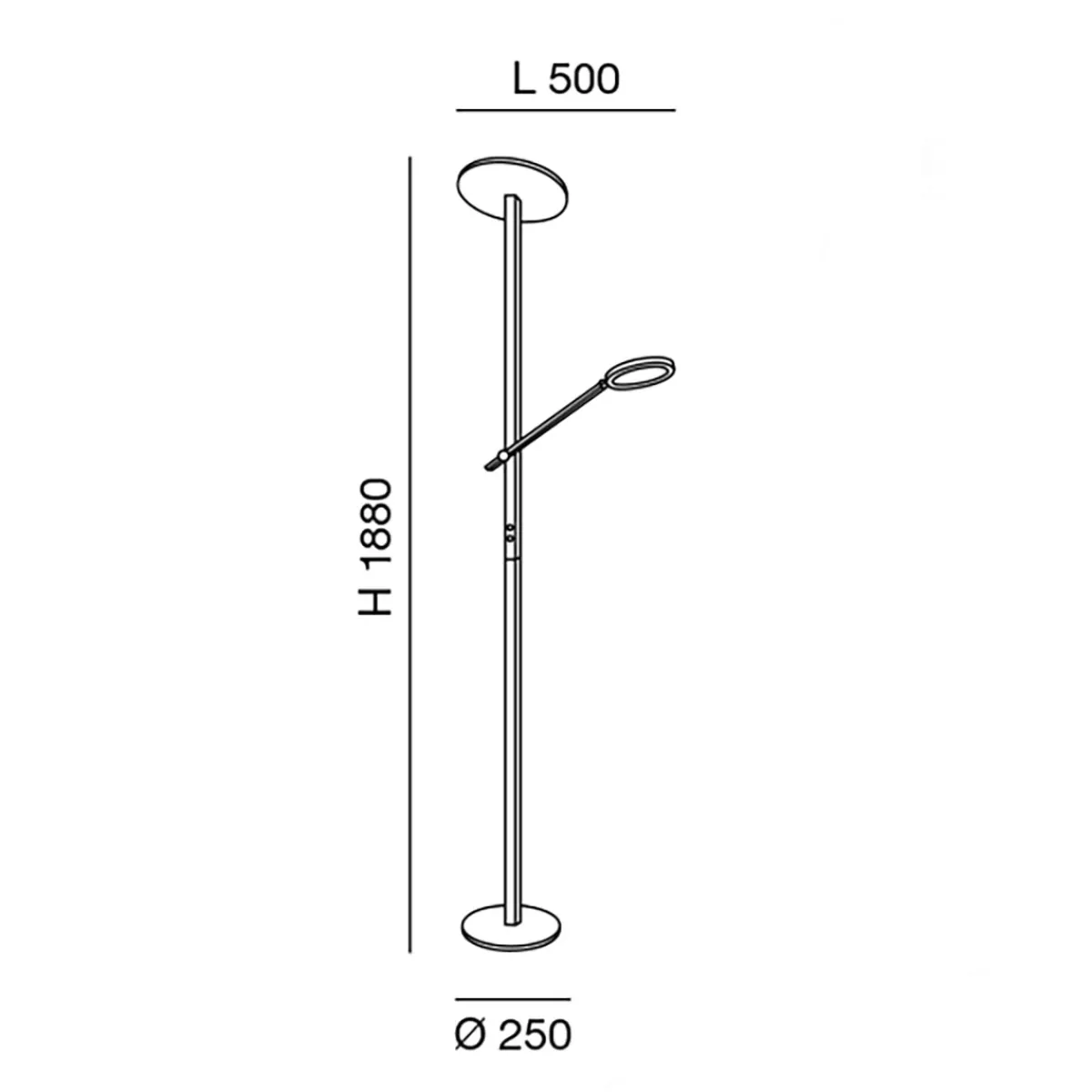 Regina LED Stehleuchte mit Lesearm Wohnzimmer|Stehleuchten