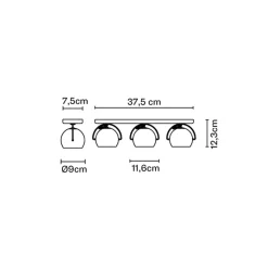 Best Beluga Colour Wand- / Deckenleuchte, 3-flg. Wandleuchten|Deckenleuchten