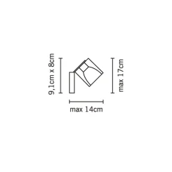 Hot Cubetto Wand- / Deckenleuchte, kippbar Deckenleuchten|Wandleuchten