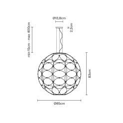 Hot Giro Pendelleuchte, Ø: 85 cm Pendelleuchten|Flur