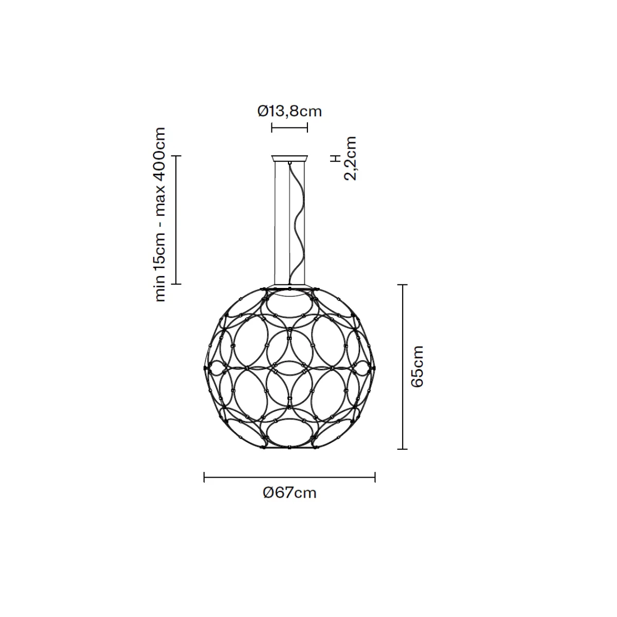 New Giro Pendelleuchte, Ø: 67 cm Pendelleuchten|Flur