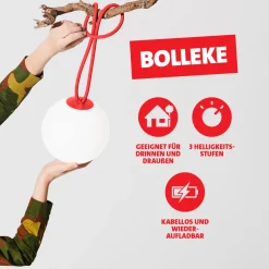 Outlet Bolleke LED Akku-Pendelleuchte Kinder Terrassen|Dekorative Leuchten