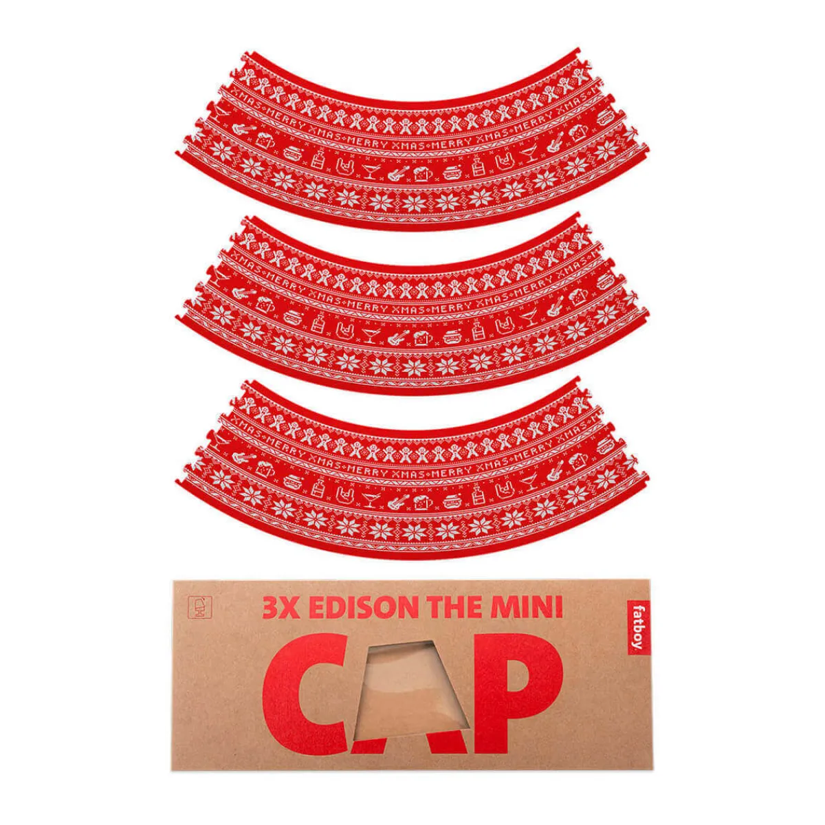 X-mas Mini Cappie Xmas Sweater, 3er-Set, für Edison the Mini Leuchtenzubehör|Lampenschirme