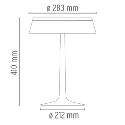 Bon Jour Tischleuchte, Chrom matt Tischleuchten|Schlafzimmer