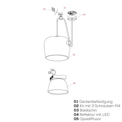 Discount Aim Small Reflektor mit LED Ersatzteile