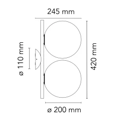 Best IC C/W1 Double Wand- / Deckenleuchte, Auslaufmodell Wohnzimmer|Schlafzimmer