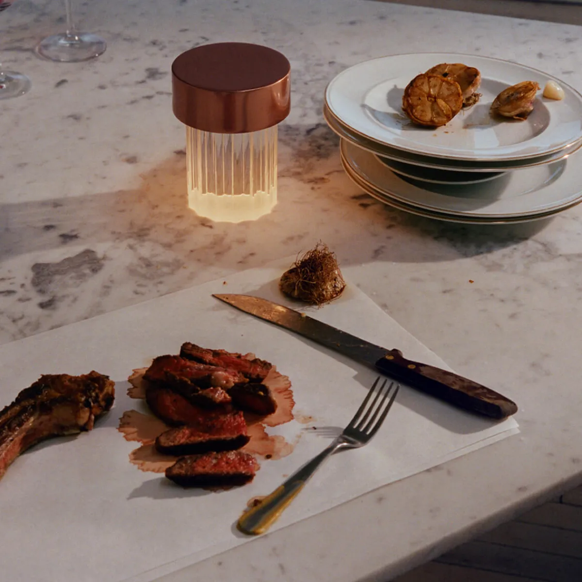 Online Last Order Fluted LED Akkuleuchte Dekoration|Hotellerie