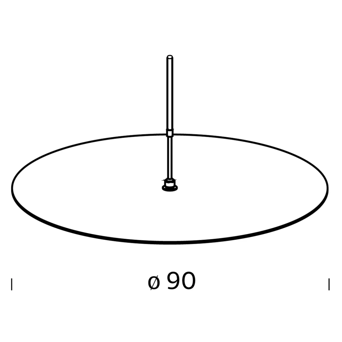 New Amax Verschlussscheibe mit Stiel Leuchtenzubehör