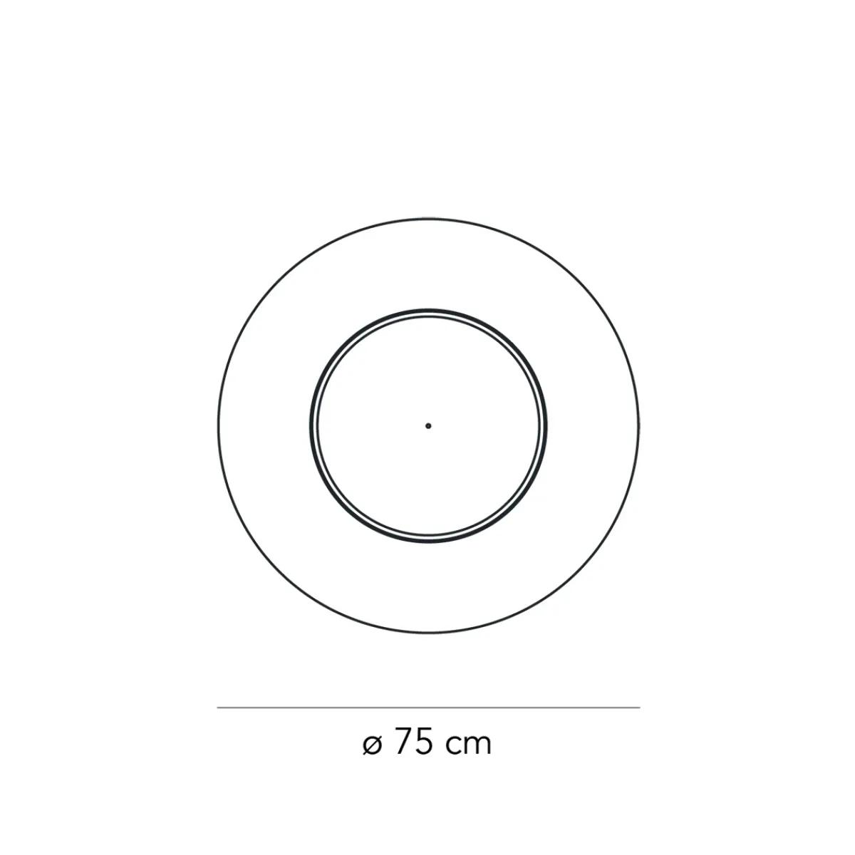 Discount Lunaire LED Wandleuchte, Ø: 75 cm Schlafzimmer|Wandleuchten