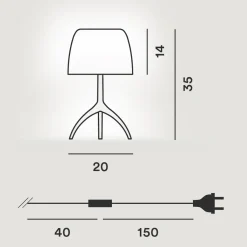 Online Lumiere Piccola Tavolo, mit Dimmer Wohnzimmer|Schlafzimmer