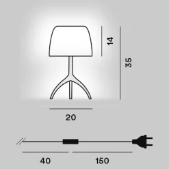 Hot Lumiere 30th Piccola Tavolo, mit Dimmer Hotellerie|Tischleuchten
