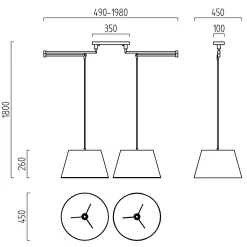 Online Certo Pendelleuchte, 2-flg., konisch Küche|Essbereiche