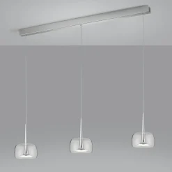 Online Flute LED Pendelleuchte, 3-flg., mit Casambi-Modul Pendelleuchten|Essbereiche