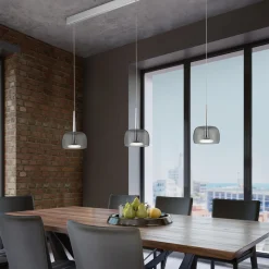 Online Flute LED Pendelleuchte, 3-flg., mit Casambi-Modul Pendelleuchten|Essbereiche