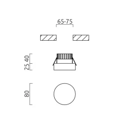 Outlet Iva LED Deckeneinbauleuchte Flur|Badezimmer