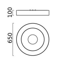 Discount Lomo LED Deckenleuchte, Ø: 65 cm Wohnzimmer|Schlafzimmer