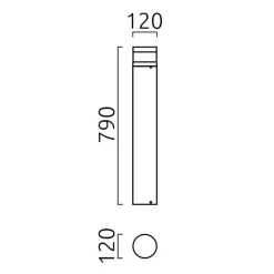 Online Mono LED Pollerleuchte Terrassen|Stehleuchten