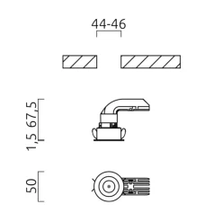 Discount Pic LED Deckeneinbaustrahler, rund, weiß - schwarz Flur|Strahler & Spots