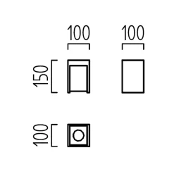 Clearance Pont Deckenleuchte aus Beton, 10 x 10 cm, Auslaufmodell Strahler & Spots|Deckenleuchten