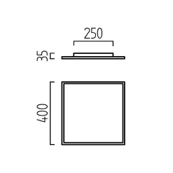 Discount Rack LED Deckenleuchte, 40 x 40 cm, Rückläufer Deckenleuchten|Flur