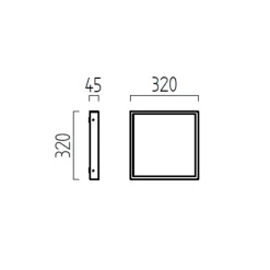 Scala LED Außenwandleuchte, quadratisch Wandleuchten
