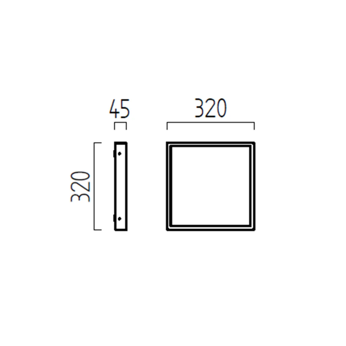 Scala LED Außenwandleuchte, quadratisch Wandleuchten